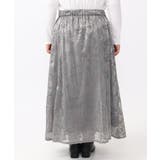 【大きいサイズ】オーガンジーフロッキープリントスカート | eur3 | 詳細画像8 