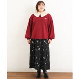 【大きいサイズ/soso×eur3】リーフ刺繍スカート | eur3 | 詳細画像17 