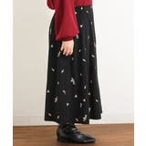 【大きいサイズ/soso×eur3】リーフ刺繍スカート | eur3 | 詳細画像9 