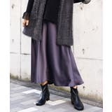 【大きいサイズ】サテンバックフレアスカート | eur3 | 詳細画像1 