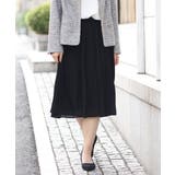 ブラック(94) | 【大きいサイズ】シフォンプリーツスカート | eur3