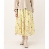 ライトイエロー(20) | 【大きいサイズ/a.v.v×eur3】オーパルプリントスカート | eur3