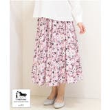 【大きいサイズ】【ロンシャン オールドコレクション】フラワープリントスカート | eur3 | 詳細画像1