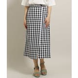 ホワイト(90)(ギンガムチェック) | 【大きいサイズ/a.v.v×eur3】ラップ風スカート | eur3