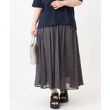 ダークグレー(93) | 【大きいサイズ】コットンボイルサマースカート | eur3