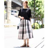 【大きいサイズ/a.v.v×eur3】ビックチェックタフタスカート | eur3 | 詳細画像2 