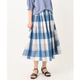 ブルー(55) | 【大きいサイズ/a.v.v×eur3】ビックチェックタフタスカート | eur3