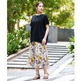 【大きいサイズ】フラワーフレアスカート | eur3 | 詳細画像2 