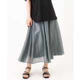 ライトグレー(91) | 【大きいサイズ/a.v.v×eur3】シアーシャイニースカート | eur3