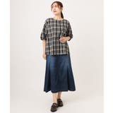 【大きいサイズ/洗える】パネル切り替えデニムスカート | eur3 | 詳細画像13