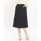 ネイビー(57) | 【大きいサイズ】フロントボタンタイトスカート | eur3
