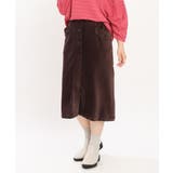ブラウン(87) | 【大きいサイズ】フロントボタンタイトスカート | eur3