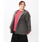 【大きいサイズ】ループブークレリバーシブルコート | eur3 | 詳細画像10 