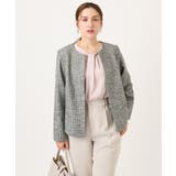 【大きいサイズ】ノーカラーツイードジャケット | eur3 | 詳細画像18 