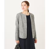 【大きいサイズ】ノーカラーツイードジャケット | eur3 | 詳細画像24 