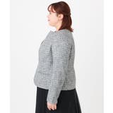 【大きいサイズ】ノーカラーツイードジャケット | eur3 | 詳細画像34 