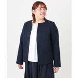 【大きいサイズ】ノーカラーツイードジャケット | eur3 | 詳細画像4 