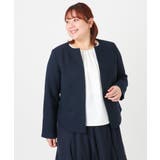 【大きいサイズ】ノーカラーツイードジャケット | eur3 | 詳細画像6 