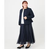 【大きいサイズ】ノーカラーツイードジャケット | eur3 | 詳細画像7 