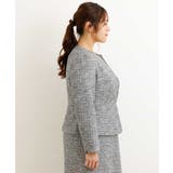 【大きいサイズ/19号まであり】ストレッチツイードノーカラージャケット | eur3 | 詳細画像18