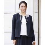 【大きいサイズ/19号まであり】ストレッチツイードノーカラージャケット | eur3 | 詳細画像3