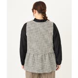 【大きいサイズ】ツイードペプラムジレ | eur3 | 詳細画像24 