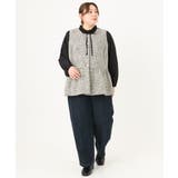 【大きいサイズ】ツイードペプラムジレ | eur3 | 詳細画像32 