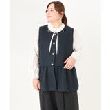 【大きいサイズ】ツイードペプラムジレ | eur3 | 詳細画像6 
