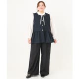 【大きいサイズ】ツイードペプラムジレ | eur3 | 詳細画像7 