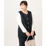 【大きいサイズ】ツイードペプラムジレ | eur3 | 詳細画像9 