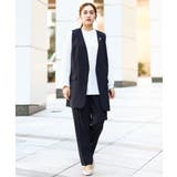 【大きいサイズ/セットアップ対応】WクロスストレッチVネックジレ | eur3 | 詳細画像17 