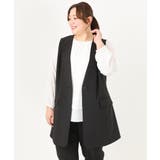 【大きいサイズ/セットアップ対応】WクロスストレッチVネックジレ | eur3 | 詳細画像22 