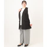 【大きいサイズ/セットアップ対応】WクロスストレッチVネックジレ | eur3 | 詳細画像26 