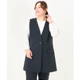 【大きいサイズ/セットアップ対応】WクロスストレッチVネックジレ | eur3 | 詳細画像3 
