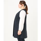 【大きいサイズ/セットアップ対応】WクロスストレッチVネックジレ | eur3 | 詳細画像4 