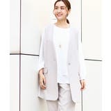 グレージュ(89) | 【大きいサイズ/セットアップ対応】WクロスストレッチVネックジレ | eur3