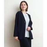 【大きいサイズ 2wayボタン セットアップ対応】カットジョーゼットVネックジャ… | eur3 | 詳細画像1 