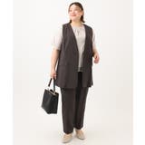 【大きいサイズ/接触冷感】カノコVネックジレ | eur3 | 詳細画像17