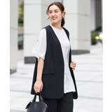 【大きいサイズ/接触冷感】カノコVネックジレ | eur3 | 詳細画像18