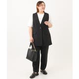 【大きいサイズ/接触冷感】カノコVネックジレ | eur3 | 詳細画像24