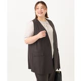 【大きいサイズ/接触冷感】カノコVネックジレ | eur3 | 詳細画像6