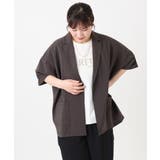 【大きいサイズ/接触冷感】シアーハーフスリーブジャケット | eur3 | 詳細画像5