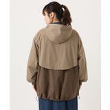 【大きいサイズ】バイカラーフーディーブルゾン | eur3 | 詳細画像11 