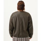【大きいサイズ】フェイクレザーノーカラージャケット | eur3 | 詳細画像9