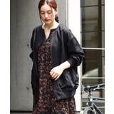 【大きいサイズ】ノーカラーギャザーブルゾン | eur3 | 詳細画像1 