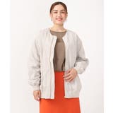 【大きいサイズ】ノーカラーギャザーブルゾン | eur3 | 詳細画像2 