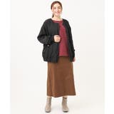 【大きいサイズ】ノーカラーギャザーブルゾン | eur3 | 詳細画像37 