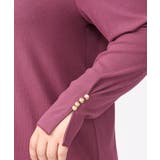 【大きいサイズ】リブジャージー袖ボタンカットソー | eur3 | 詳細画像7 