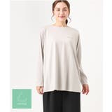 【大きいサイズ】コットンロゴ長袖Tシャツ | eur3 | 詳細画像1 