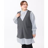【大きいサイズ/soso×eur3】Vネックベスト | eur3 | 詳細画像2 